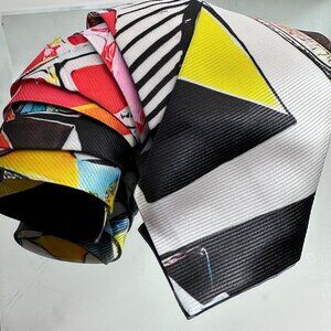 Modernist Striped Tie Retro Designer Menswear Tie Necktie Mid Century Painting